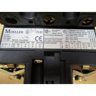 Moeller P3-63 Switch P363 - New No Box