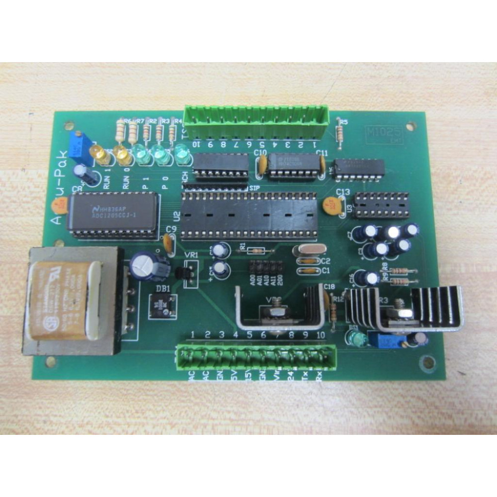 Accu-Pak M1025 EMT Circuit Board M1025EMT MIssing Clips - Used