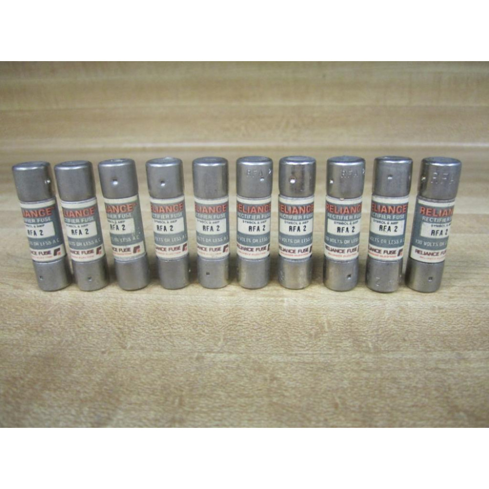 Reliance RFA-2 Rectifier Fuse RFA2 (Pack of 10) - New No Box