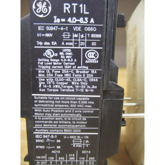 General Electric RT1L Overload Relay 5094741