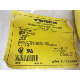 Turck RSM 35-4M U2082 Cordset RSM354M