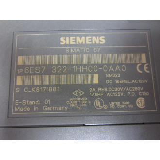 Siemens 6ES7 322-1HH00-0AA0 Output Module 6ES73221HH000AA0 - Refurbished