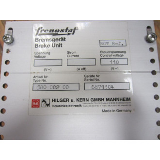 Frenostat 580 002 00 Brake Unit BGT 8-F - Used