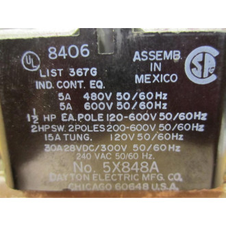 Dayton 5X848A Relay