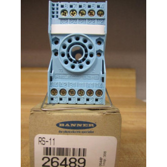 Banner RS-11 Relay Socket RS11 26489