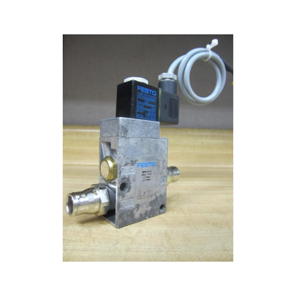 Festo 9964 Solenoid Valve MFH-3-14 with Coil - Used