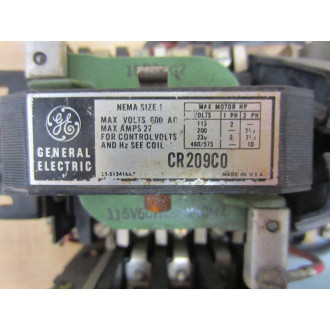 General Electric CR209C0 Motor Starter Reversing - Used