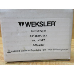 Weksler BY12YPE4LW Pressure Gauge