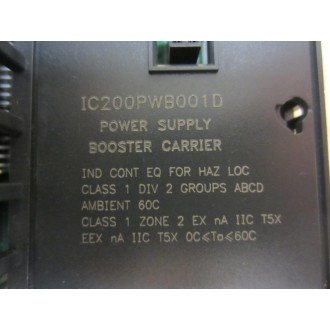 Fanuc IC200PWB001D Power Supply Booster Carrier - New No Box