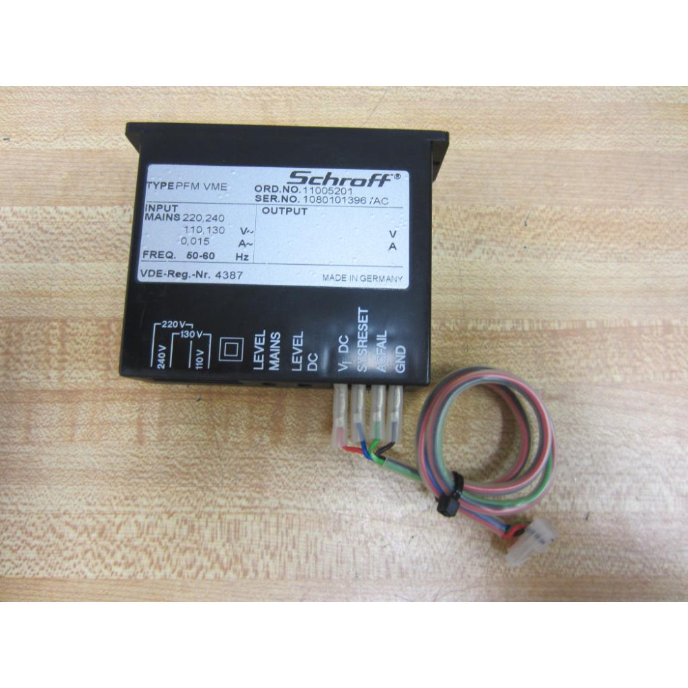 Schroff PFM VME Power Supply 11005201 4387 - New No Box