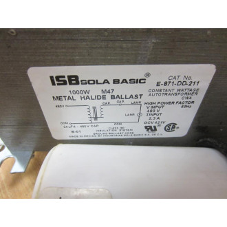 ISB Sola Basic E-871-DD-211 Autotransformer E871DD211 - New No Box