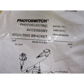 Allen Bradley 60-2649 Photoelectric Accessory Mounting Bracket 602649