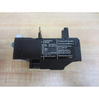 Sprecher Schuh CT7-24-16 Overload Relay CT72416 - Used