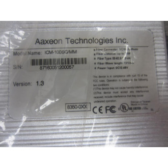 Aaxeon Technologies ICM-100SCMM Connector ICM100SCMM Version 1.3