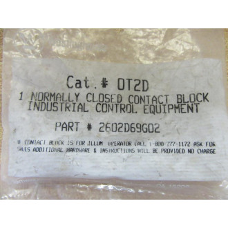 Westinghouse 0T2D Contact Block NC OT2D 2602D69G02 Red