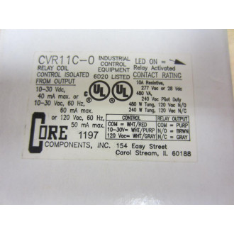 Core Components CVR11C-0 Relay Coil CVR11C0