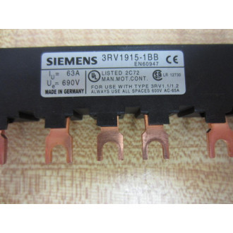 Siemens 3RV1915-1BB Busbar 3RV19151BB