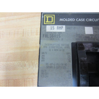 Square D FAL36015 15A Circuit Breaker Series 2 - Used
