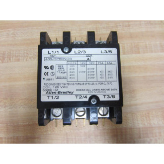 Allen Bradley 400-DP60ND3 Definite Purpose Contactor 400DP60ND3
