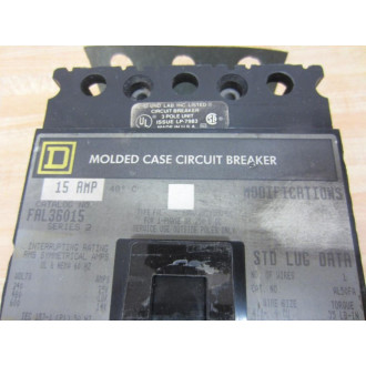 Square D FAL36015 15A Circuit Breaker Series 2 - Used