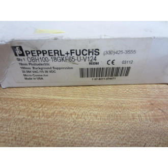 Pepperl + Fuchs 903390 Photoelectric OBH100-18GKF65-U-V124
