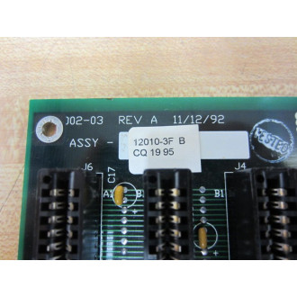 12010-3F Circuit Board 120103F Rev A CQ 19 95 - Used