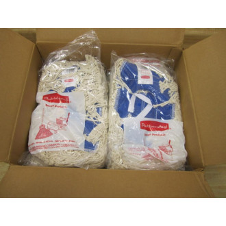 Rubbermaid U13000 WH00 Seco Products Kut-A-Way Wedge Mop (Pack of 12)