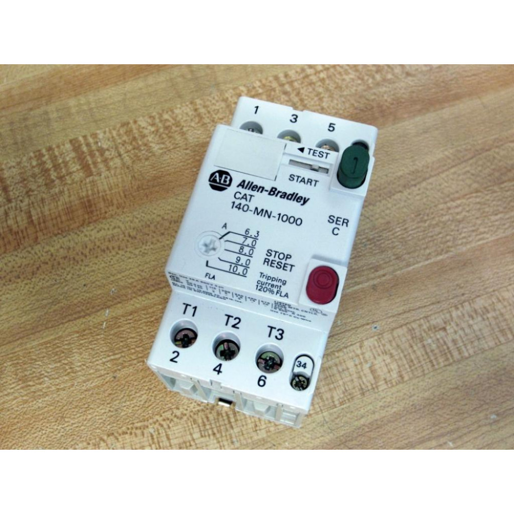 Allen Bradley 140-MN-1000 Starter 6.3-10A 140MN1000 Ser C - New No Box