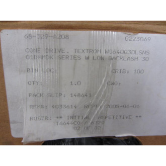 Textron W0640030LSNS01DHMDK Cone Drive Series W