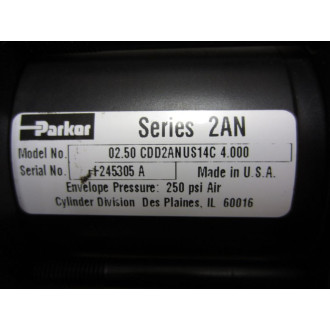 Parker 02.50 CDD2ANUS14C 4.000 02.50CDD2ANUS14C Cylinder 1245305A - New No Box