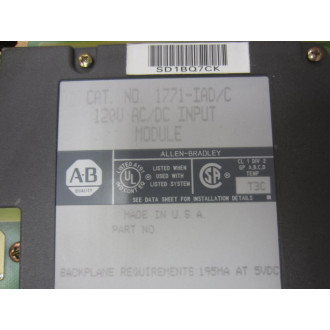 Allen Bradley 1771-IAD Input Module SD1BQ7CK - Used