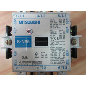 Mitsubishi S-N95 Contactor  SN95 - Used