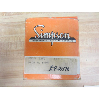 Simpson 1257 Meter 0-10 Amps