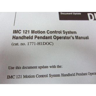 Allen Bradley 1771HD Teach Pendent 91657702 1771-HD Serial Number: 259967