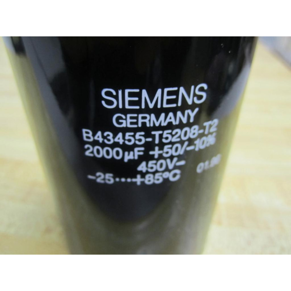 Siemens B43455-T5208-T2 Capacitor B43455T5208T2 Cap 2000UF 450V - New No Box