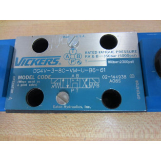 Vickers DG4V-3-8C-VM-U-B6-61 Valve  DG4V38CVMUB661 02-144938 - New No Box