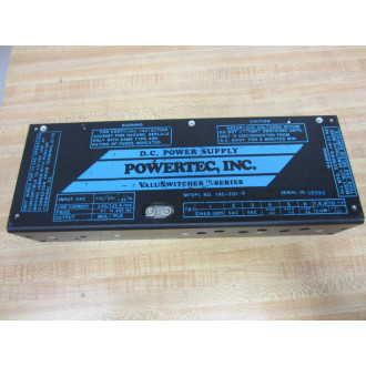 PowerTec 075-23464 07523464 19C-E01-B D.C. Power Supply Rev J - Used
