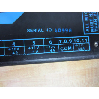 PowerTec 075-23464 07523464 19C-E01-B D.C. Power Supply Rev J - Used