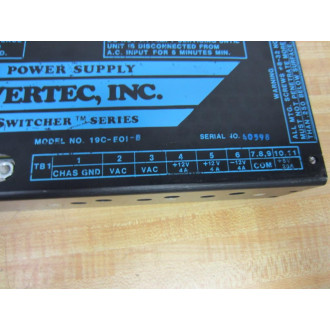 PowerTec 075-23464 07523464 19C-E01-B D.C. Power Supply Rev J - Used