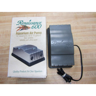 Renaissance 600 Aquarium Air Pump Dual Output 29-75 Gallons 602599511