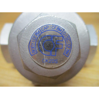CF Fluid Controls CK20S Swing Check Valve 1" - New No Box