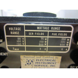 Electrical Instrument Service DWEW-5A EIS Watt Meter 600W DWEW5A ES 1082 - Used