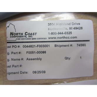 North Coast Components F0051-00086 Dematic Cable Assy EDM Power 24VDC