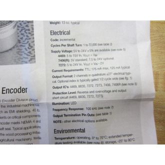BEI 924-01002-2712 Encoder H25D-SB-200-ABZC-8830-SM18 - New No Box