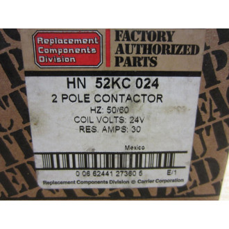 Tyco HN 52KC 024 Contactor 2 Pole 24V 30A HN52KC024 3100A20Q628