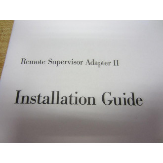 IBM 88P9266 Remote Supervisor Adapter II Guide Version 1.2 - New No Box