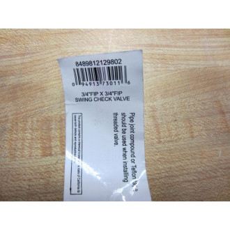 JMF LF 8489812129802 Swing Check Valve 34 x 34 FIP