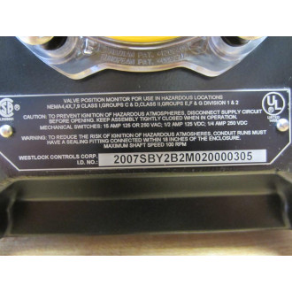 Westlock 2007SBY2B2M020000305 Actuator Jamesbury Valve - New No Box