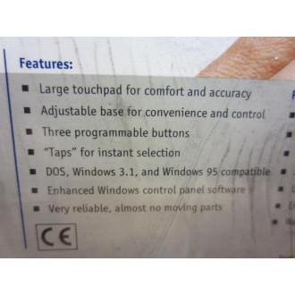 Alps 103060-00 Glidepoint Trackpad DOS Win3.1 Win95 PS2 Serial