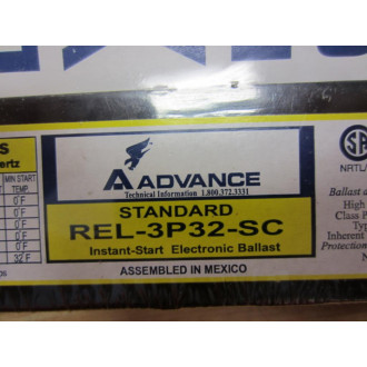 Advance REL-3P32-SC Electronic Ballast Instant-Start 120V 60Hz REL3P32SC Rev F